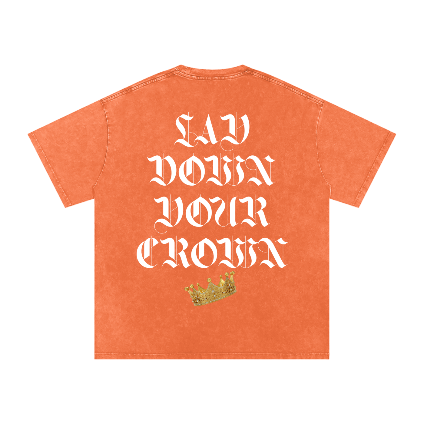 Lay Down Your Crown Snow Washed Oversized Cotton T-Shirt