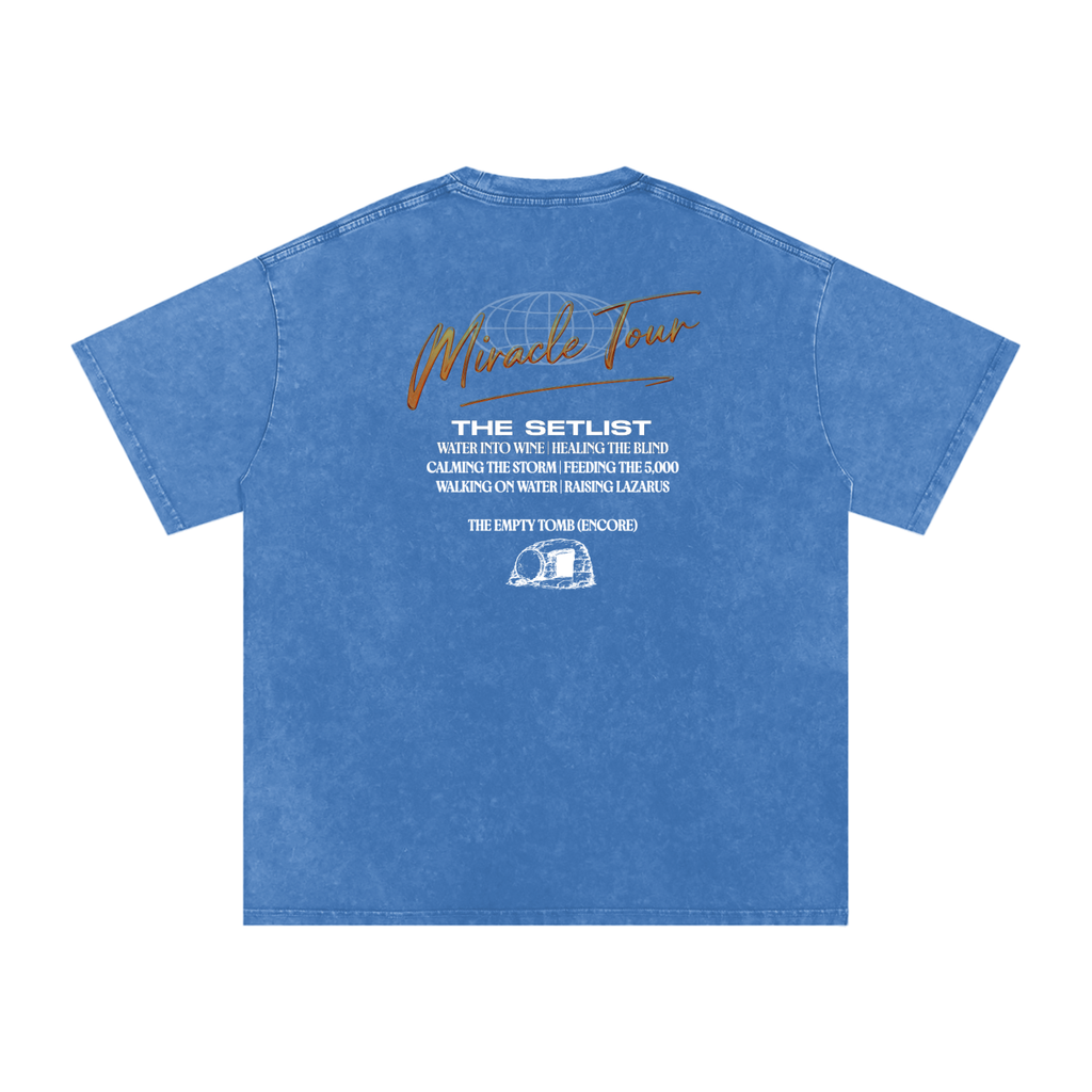 Miracle Tour Snow Washed Oversized Cotton T-Shirt
