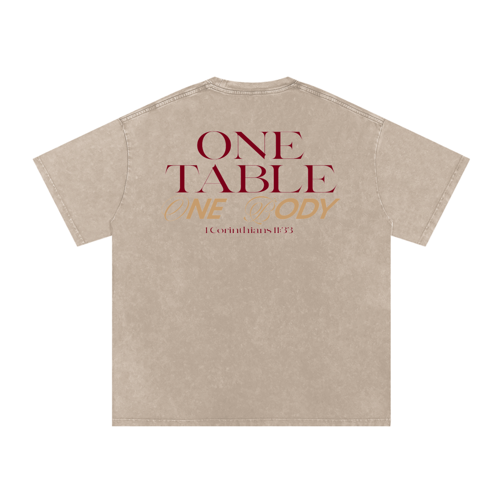 Snow Washed Oversized Cotton T-Shirt