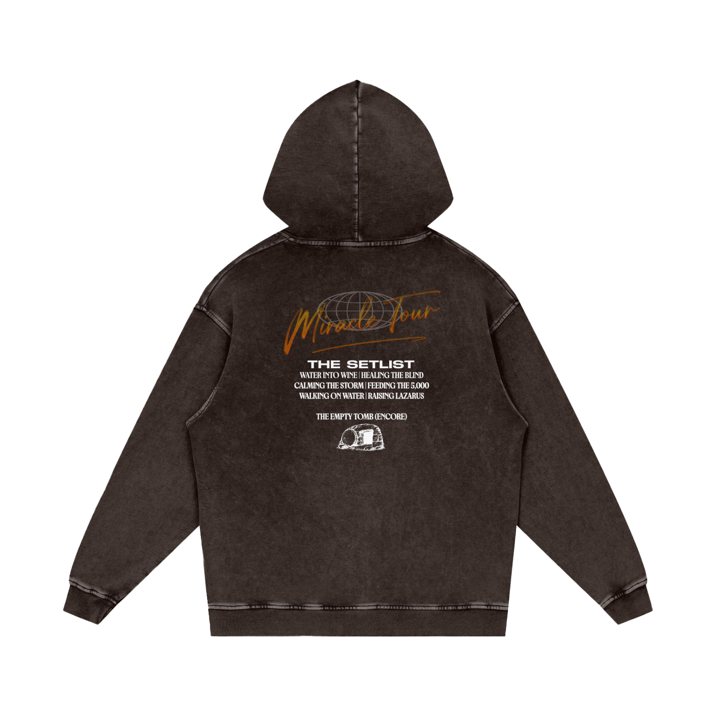 Miracle Tour Snow Washed Loose Cotton Hoodie