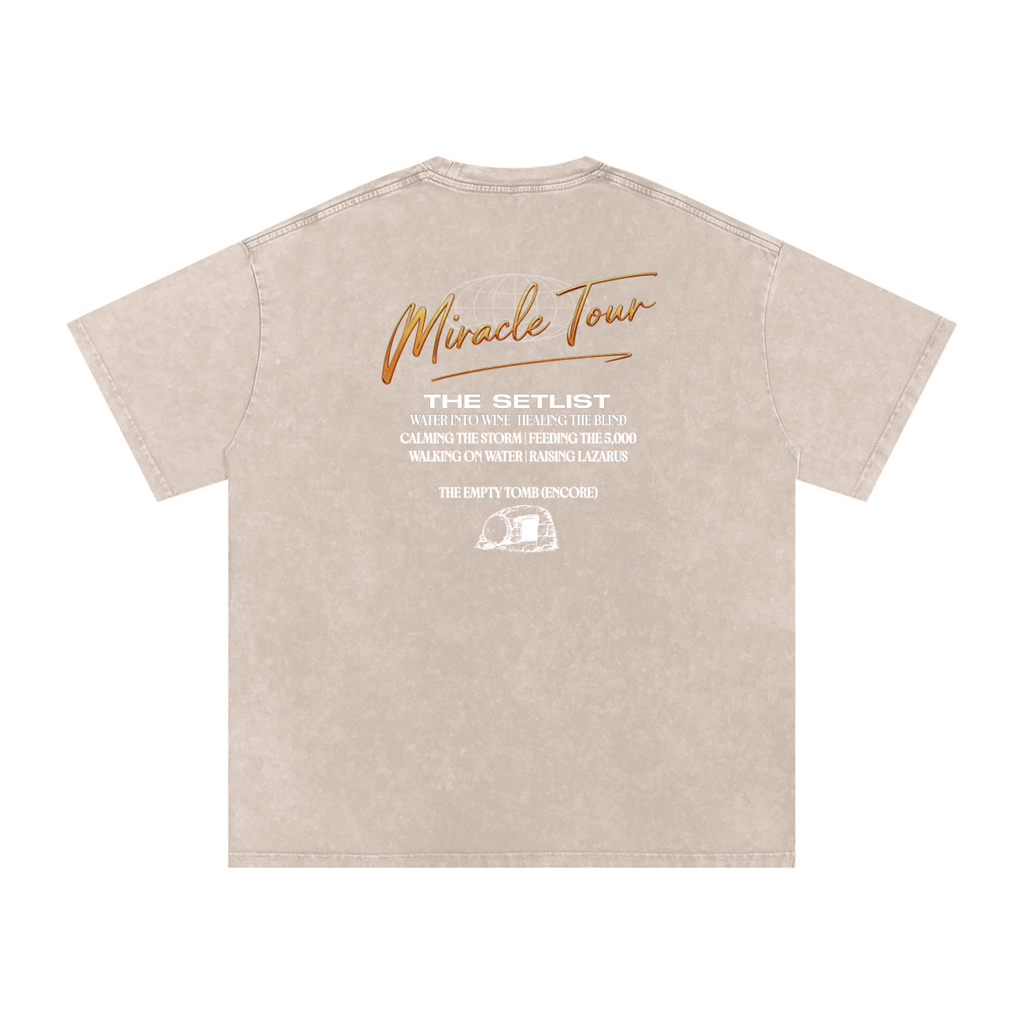 Miracle Tour Snow Washed Oversized Cotton T-Shirt