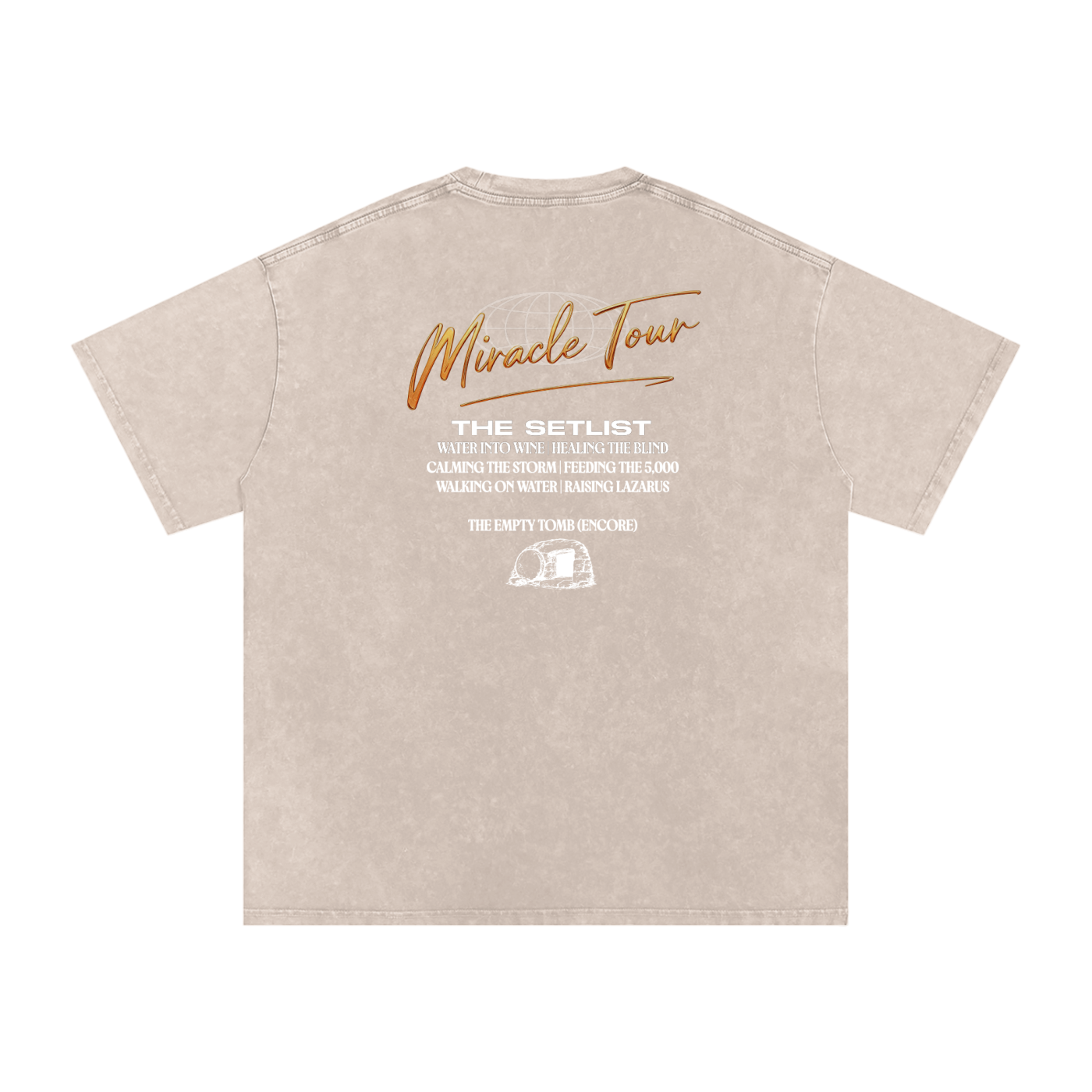 Miracle Tour Snow Washed Oversized Cotton T-Shirt