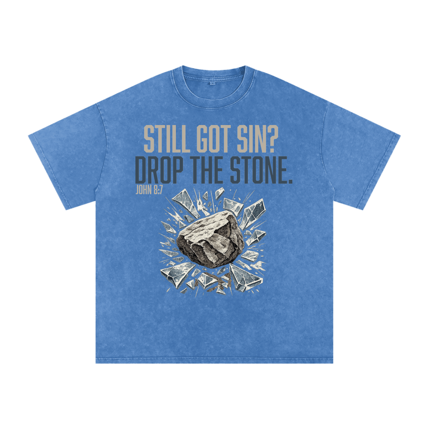 Still Got Sin Snow Washed Oversized Cotton T-Shirt