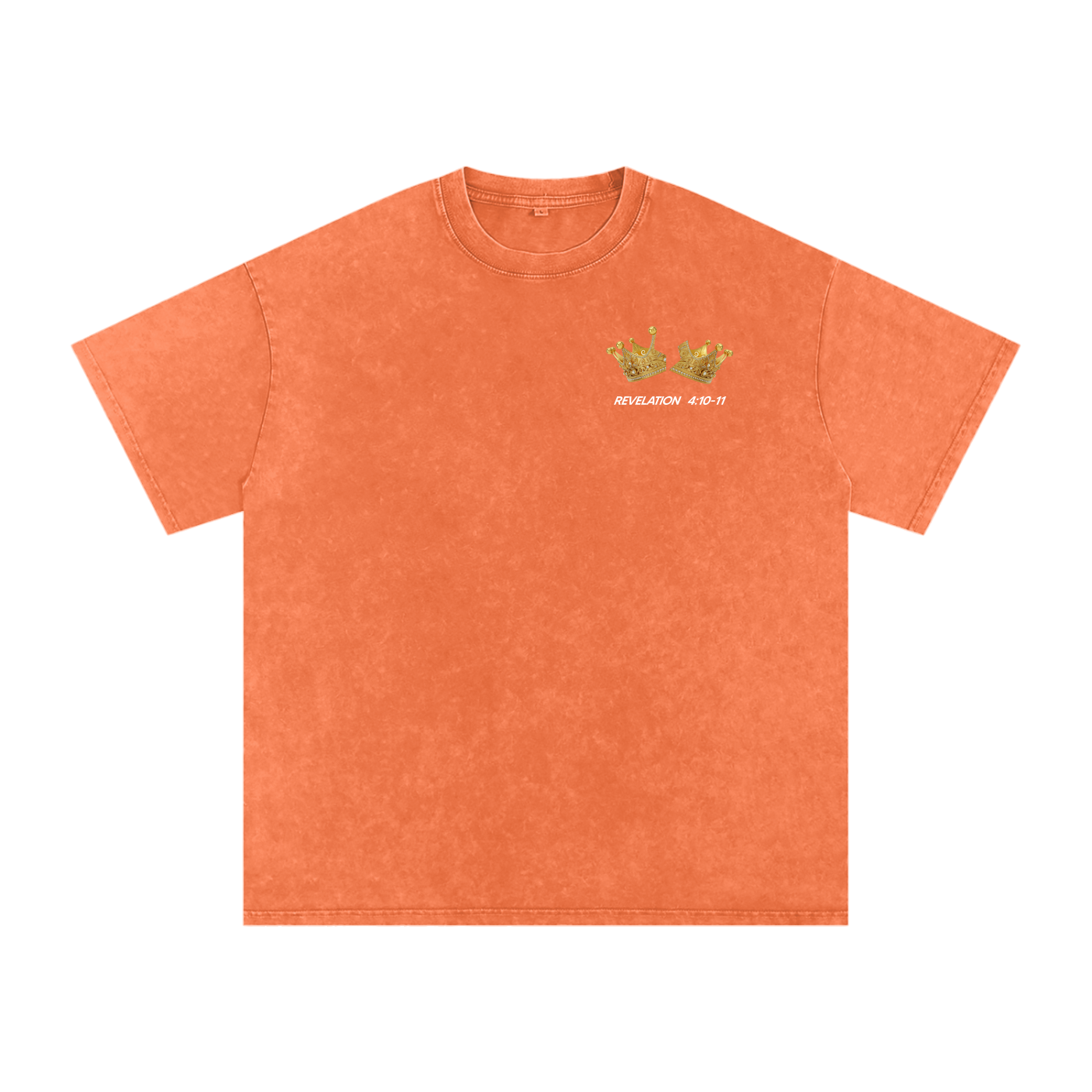 Lay Down Your Crown Snow Washed Oversized Cotton T-Shirt