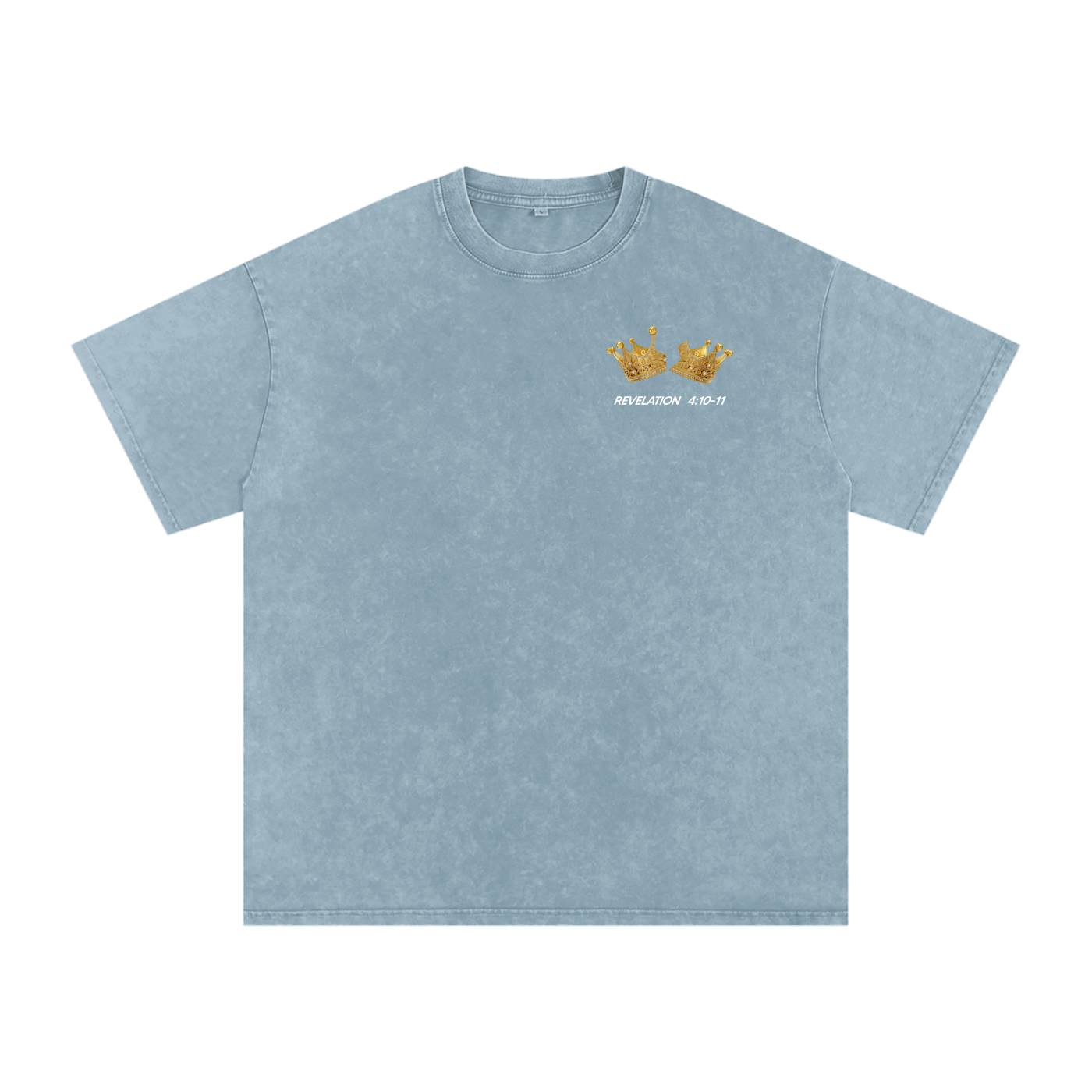 Lay Down Your Crown Snow Washed Oversized Cotton T-Shirt