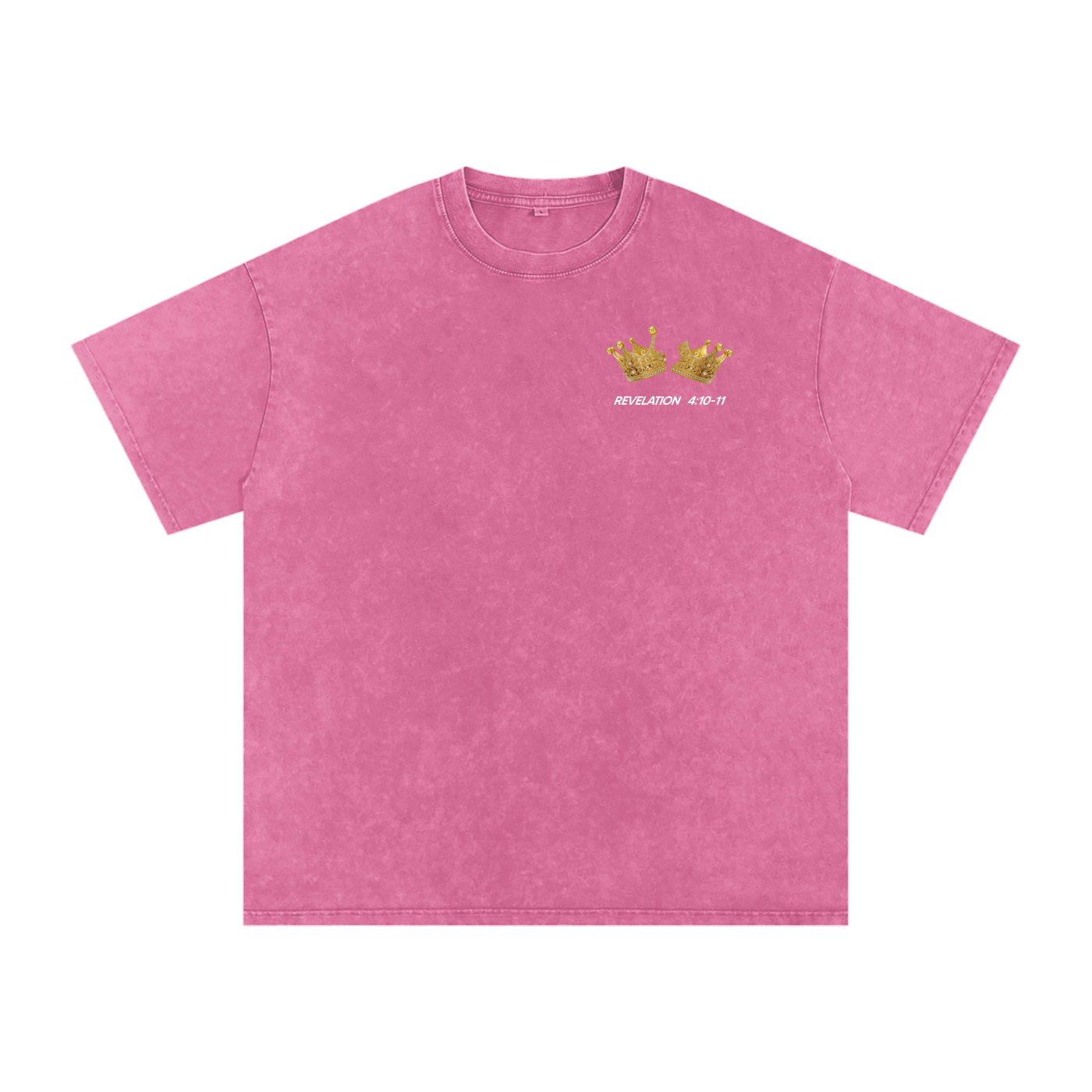 Lay Down Your Crown Snow Washed Oversized Cotton T-Shirt