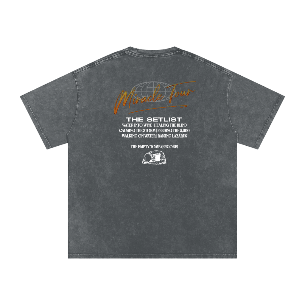 Miracle Tour Snow Washed Oversized Cotton T-Shirt