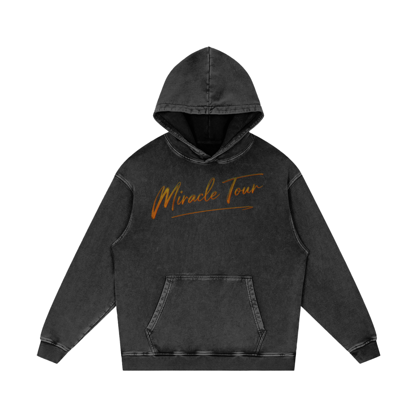 Miracle Tour Snow Washed Loose Cotton Hoodie