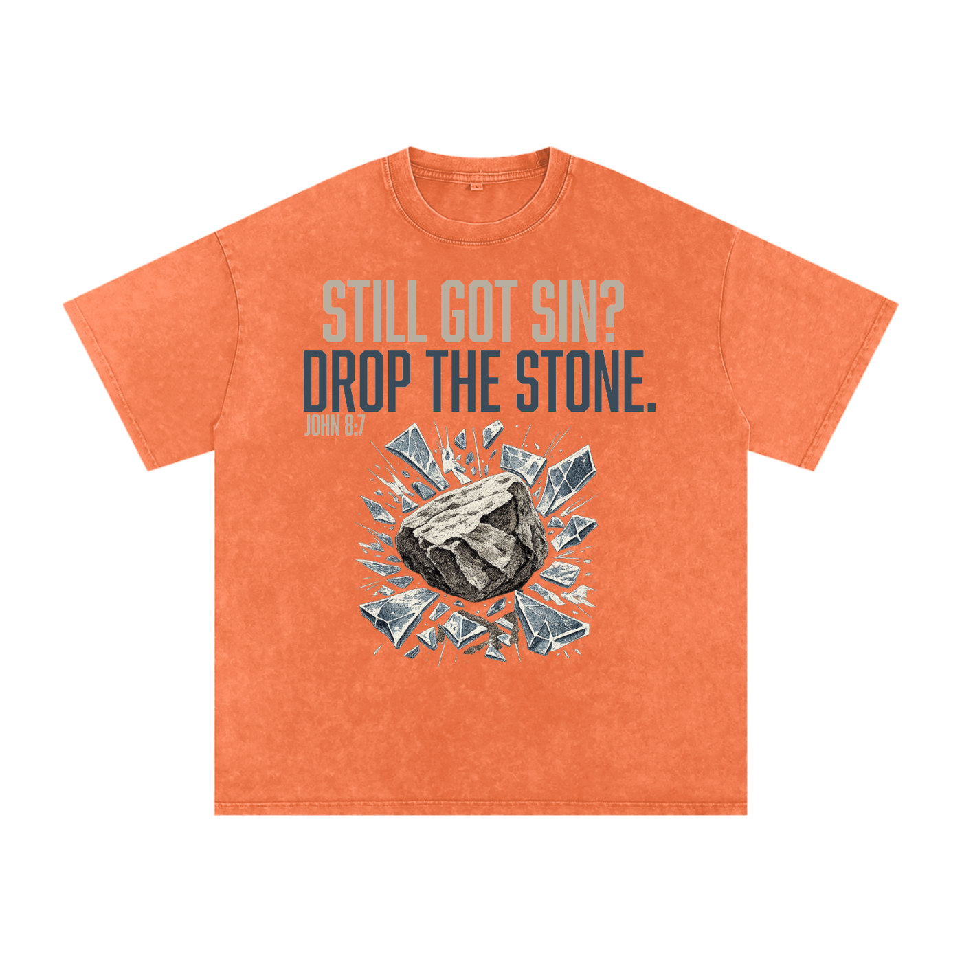 Still Got Sin Snow Washed Oversized Cotton T-Shirt