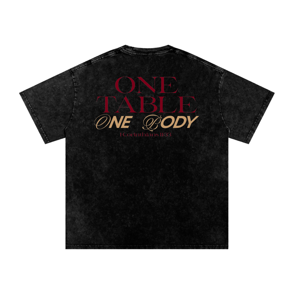 Snow Washed Oversized Cotton T-Shirt