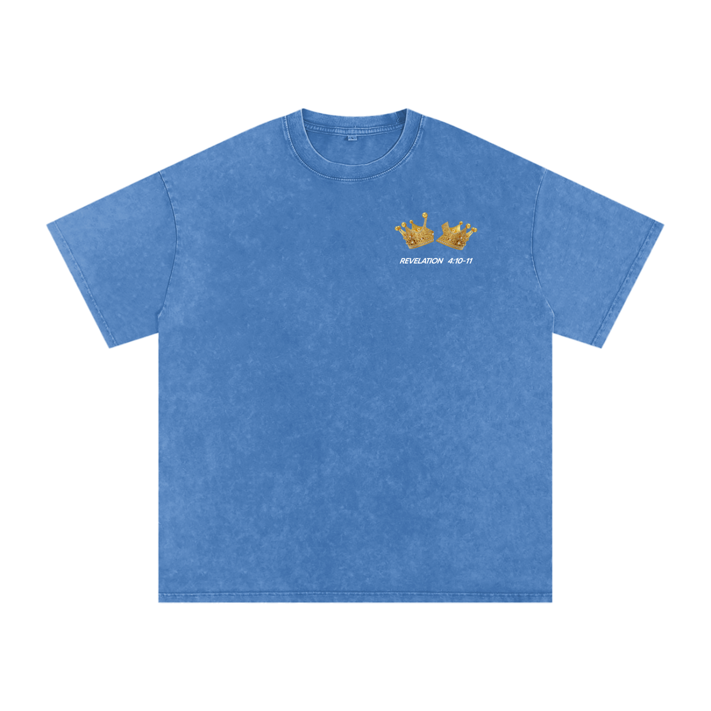 Lay Down Your Crown Snow Washed Oversized Cotton T-Shirt