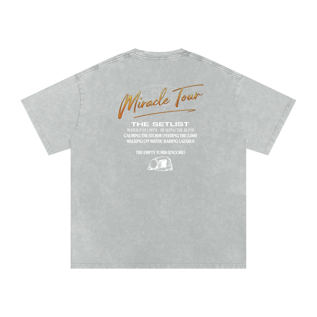 Miracle Tour Snow Washed Oversized Cotton T-Shirt