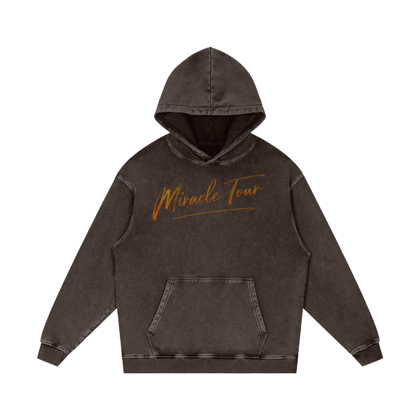 Miracle Tour Snow Washed Loose Cotton Hoodie