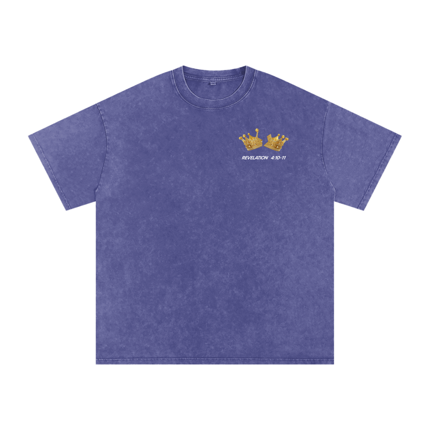 Lay Down Your Crown Snow Washed Oversized Cotton T-Shirt