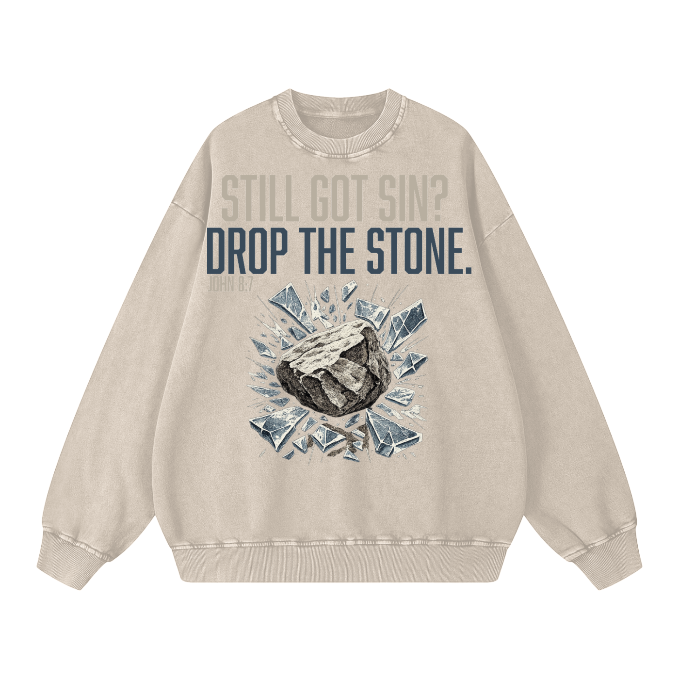 Snow Washed Oversized Sweatshirt