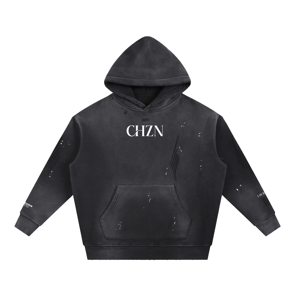 Chosen "CHZN" Vintage Washed Frayed Fleece Hoodie