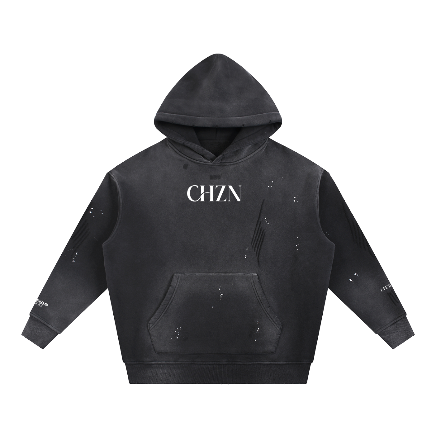 Chosen "CHZN" Vintage Washed Frayed Fleece Hoodie