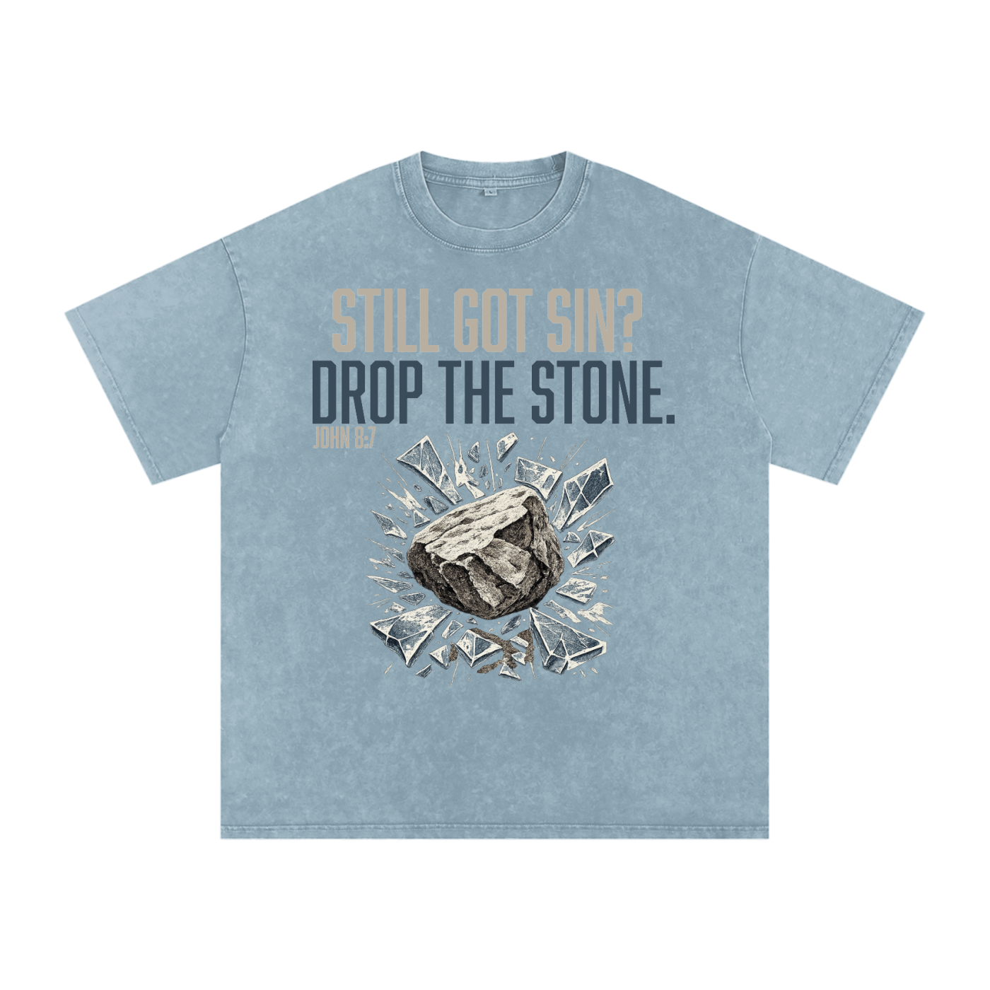 Still Got Sin Snow Washed Oversized Cotton T-Shirt