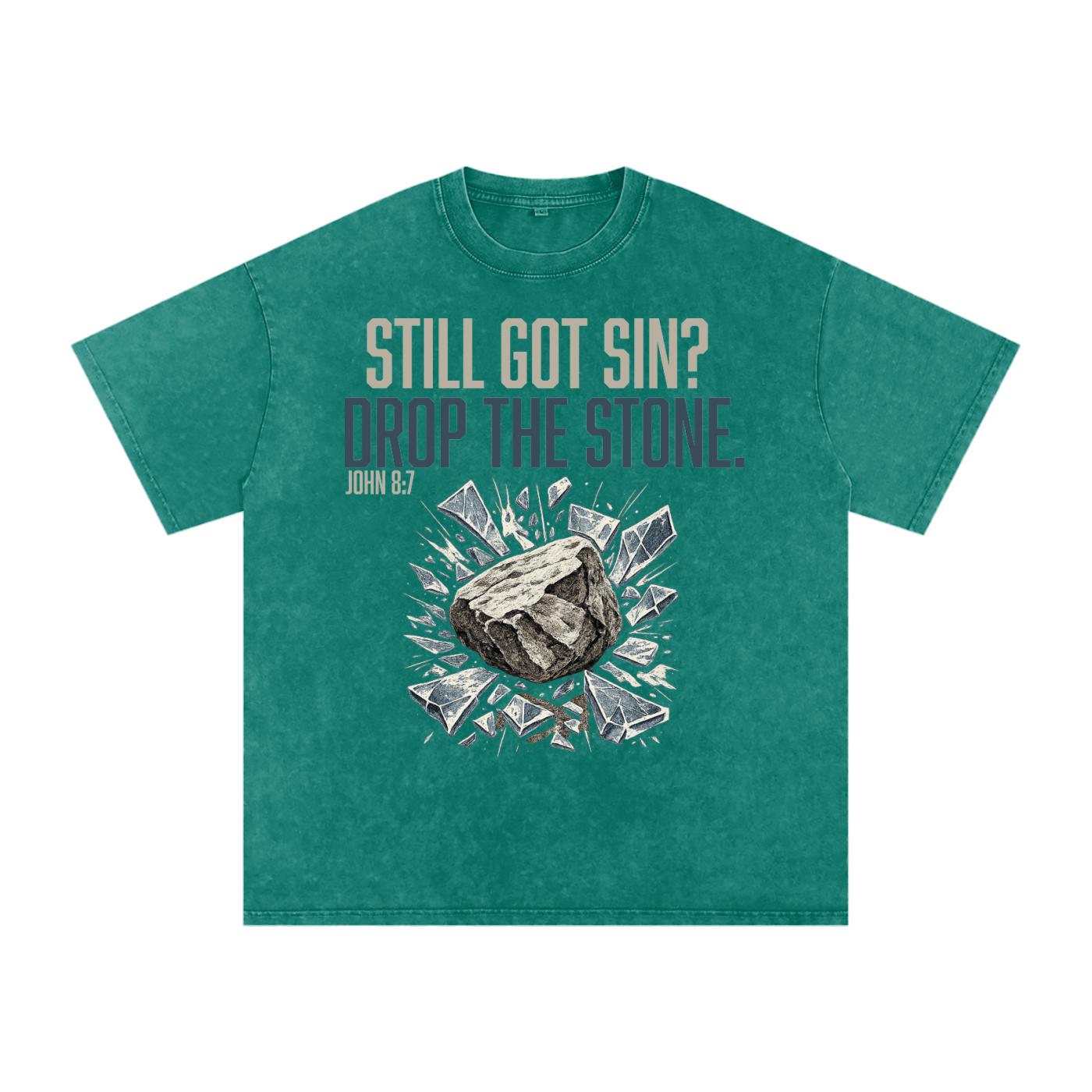 Still Got Sin Snow Washed Oversized Cotton T-Shirt