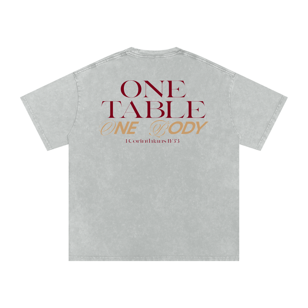 Snow Washed Oversized Cotton T-Shirt