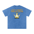 Snow Washed Oversized Cotton T-Shirt