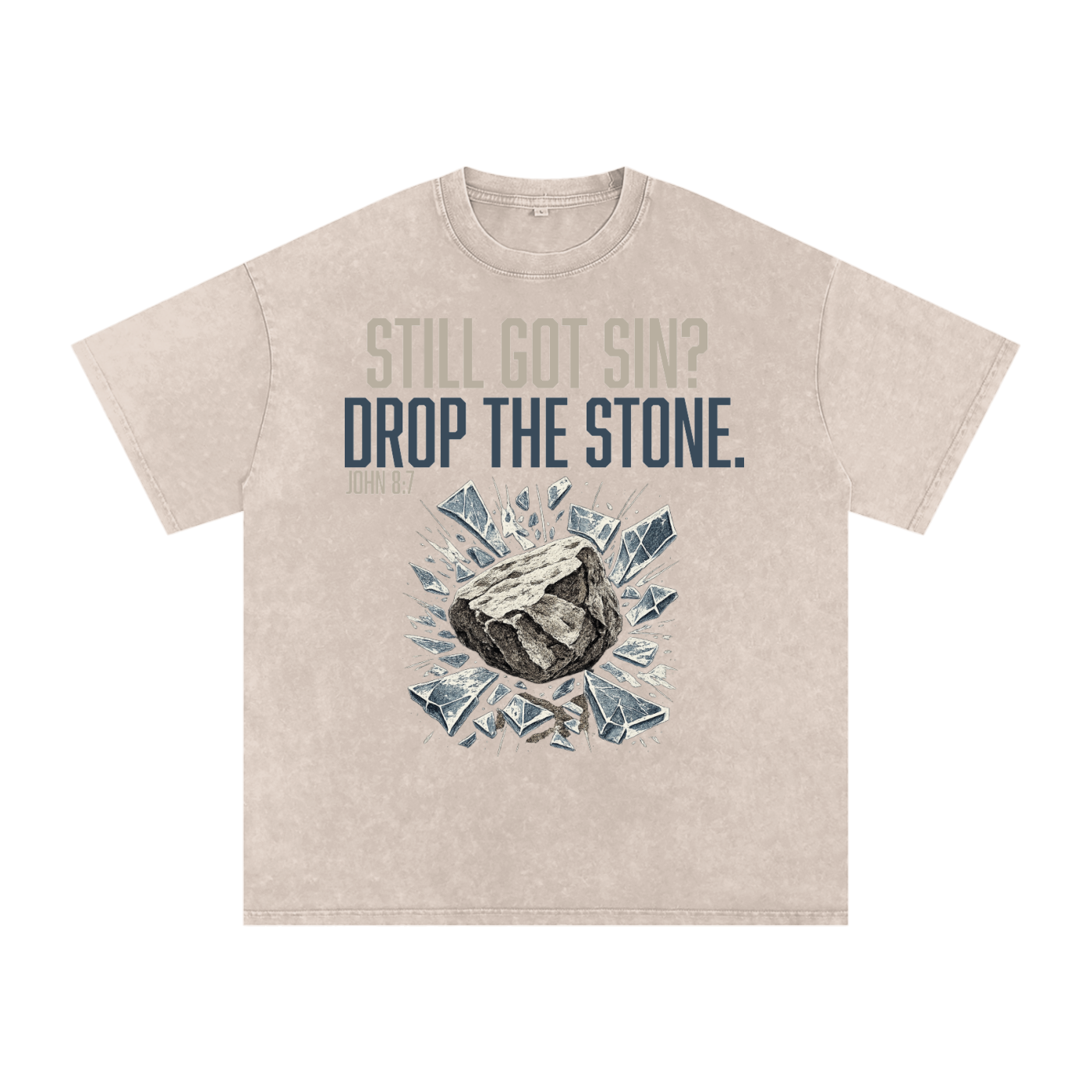 Still Got Sin Snow Washed Oversized Cotton T-Shirt
