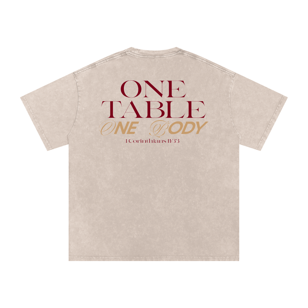 Snow Washed Oversized Cotton T-Shirt