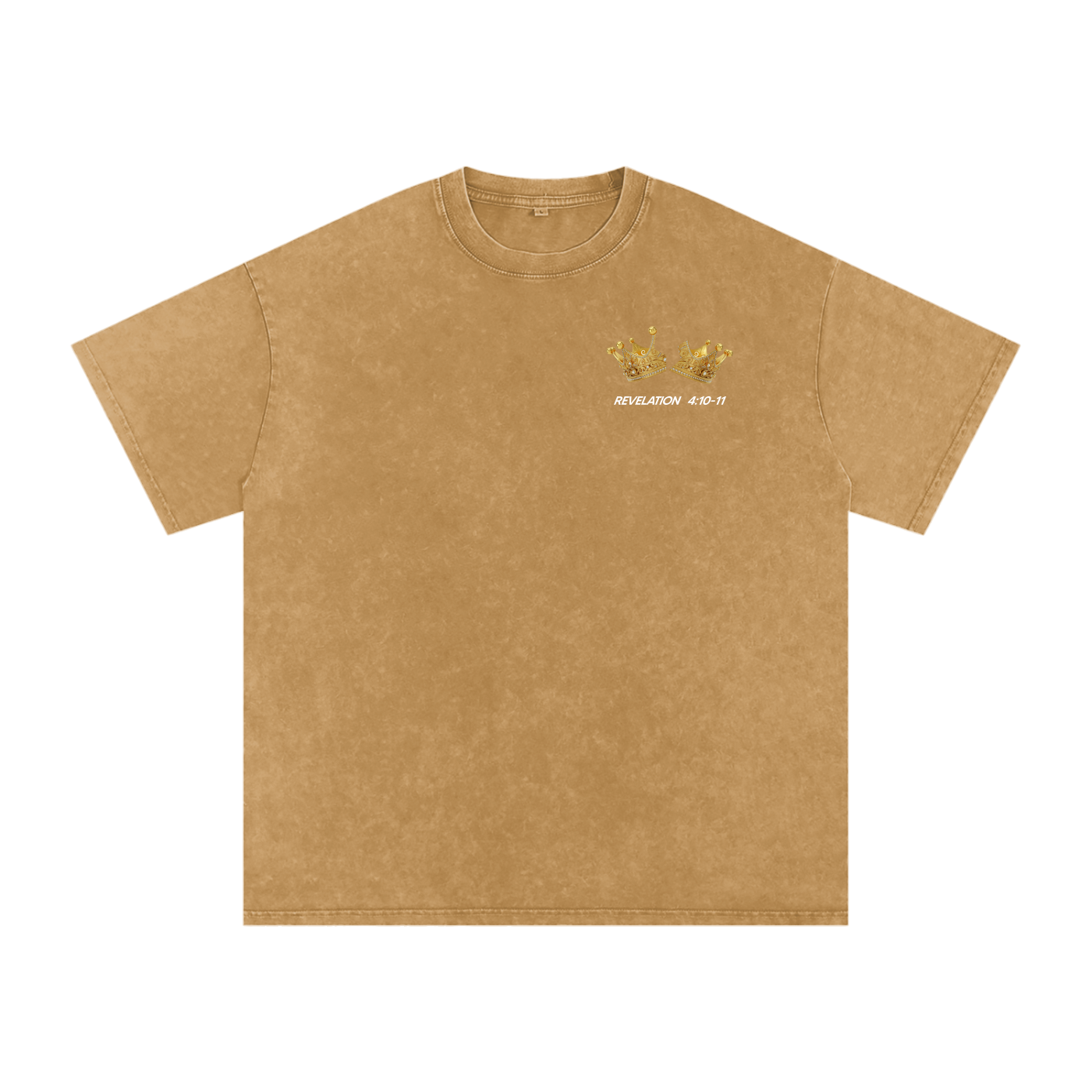 Lay Down Your Crown Snow Washed Oversized Cotton T-Shirt